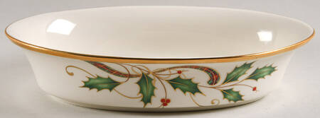 Holiday Nouveau Gold 10" Oval Vegetable Bowl