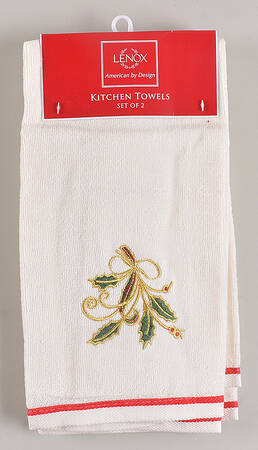 Holiday Nouveau Gold Cloth Kitchen Towel - Set of 2 Motif 5