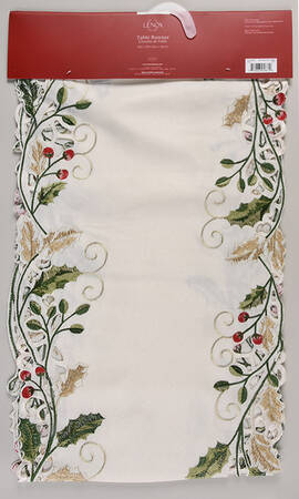 Holiday Nouveau Gold 14" X 72" Cloth Table Runner