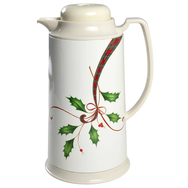 Holiday Nouveau Gold Plastic Thermos/Carafe & Lid by Lenox