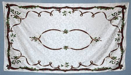 Holiday Nouveau Gold 60" X 102" Oblong Tablecloth