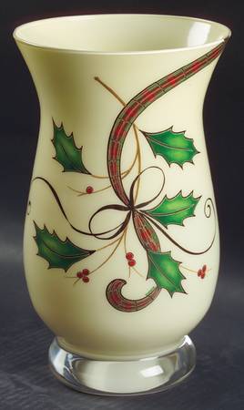 Holiday Nouveau Gold Decoupage Glassware Hurricane