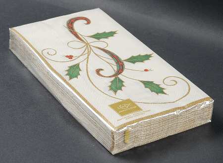 Holiday Nouveau Gold Package of Paper Guest Towel Napkins