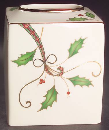 Holiday Nouveau Gold Square Tissue Box Cover