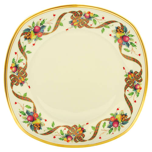 Holiday Tartan 13" Square Serving Platter