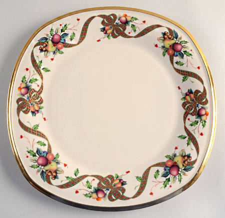Holiday Tartan 13" Square Serving Platter