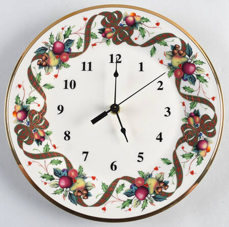 Holiday Tartan 1-2" depth  Clock Plate HC