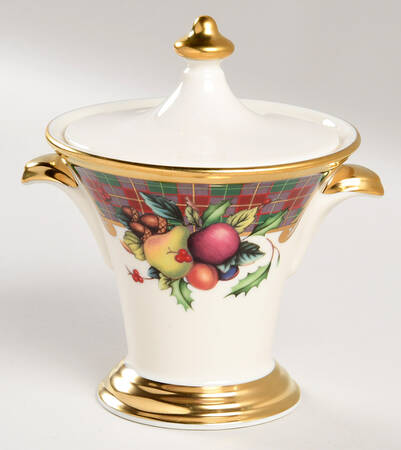Holiday Tartan Sugar Bowl & Lid