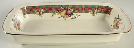 Holiday Tartan 13"  Rectangular Baker