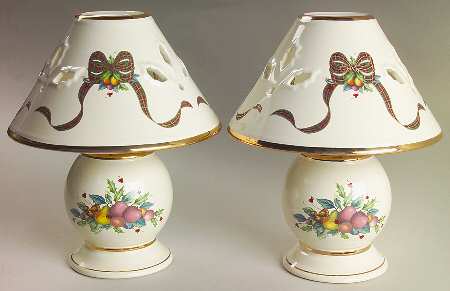 Holiday Tartan Tea Light Lamps & Shade - Set of 2