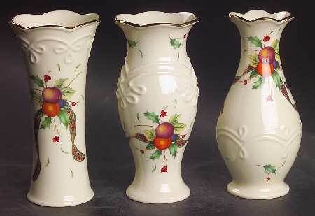 Holiday Tartan Set of 3 Vase-Bud 5" Motifs