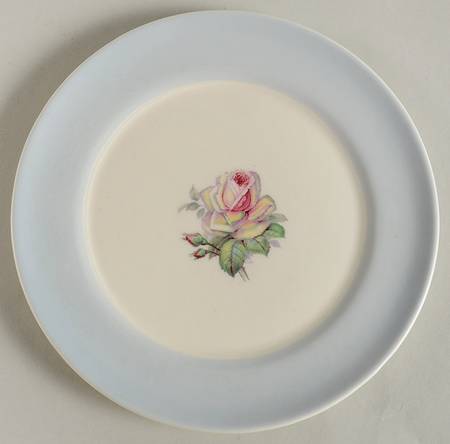 Tea Rose Dustitone Blue Salad Plate