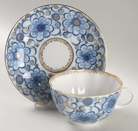 Winding Twig Flat Cup & Saucer Set