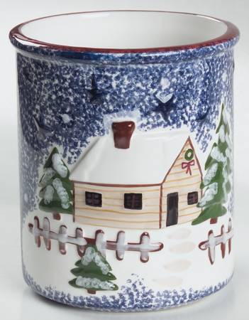 Holiday Mountain Lodge Utensil Holder