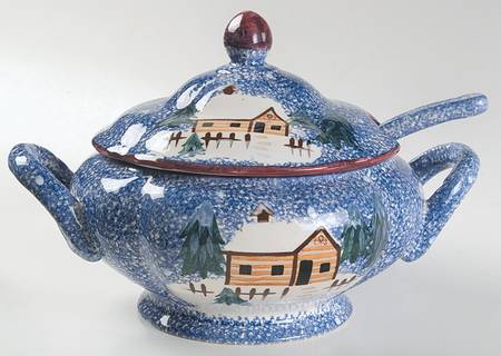 Holiday Mountain Lodge Tureen & Lid w/Ladle