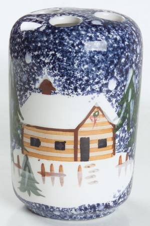 Holiday Mountain Lodge Toothbrush Holder