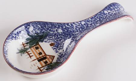 Holiday Mountain Lodge Spoon Rest/Holder (Holds 1 Spoon)