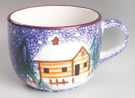 Holiday Mountain Lodge Soup Mug