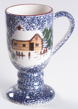 Holiday Mountain Lodge Pedestal Mug