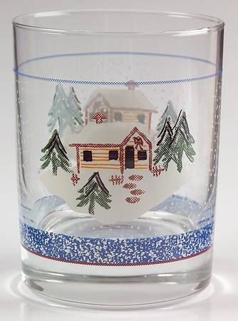 Holiday Mountain Lodge 10 Oz Glassware Double Old Fashioned
