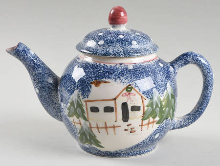 Holiday Mountain Lodge Decorative Teapot & Lid