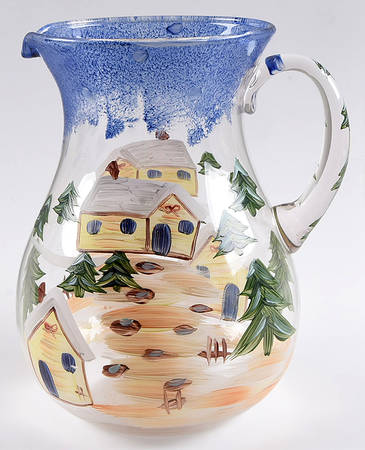 Holiday Mountain Lodge 96 Oz Glassware Pitcher