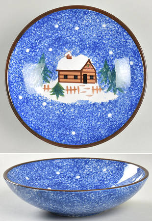 Holiday Mountain Lodge Coupe Cereal Bowl