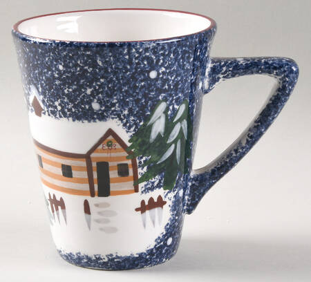 Holiday Mountain Lodge Latte Mug