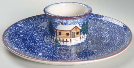 Holiday Mountain Lodge (2 Piece) Chip & Dip Set