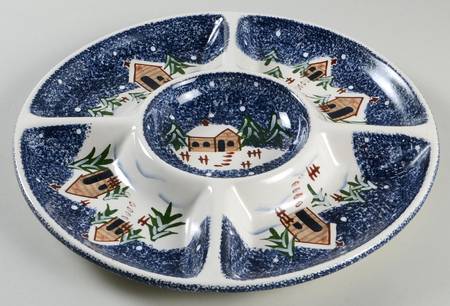 Holiday Mountain Lodge 1 Piece Chip & Dip