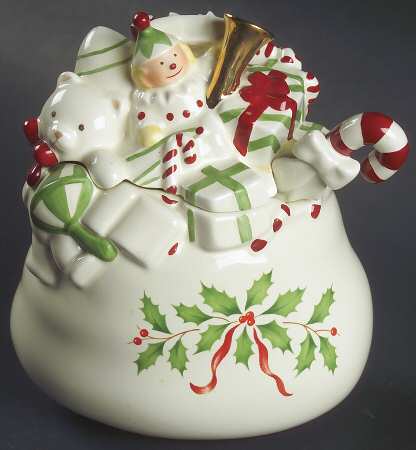 Holiday (Dimension) Figural  Sugar Bowl & Lid w/Spoon
