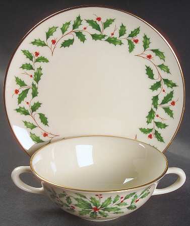 Holiday (Presidential)  Flat Cream Soup Bowl & Saucer Set