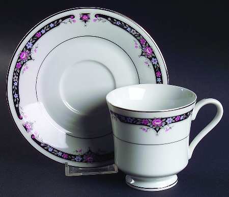 Ebony Fair Footed Cup & Saucer Set