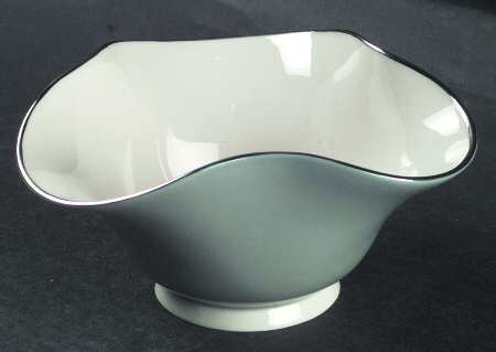 Devon Collection Blue Gray(Platinum Trim) 5" All Purpose Bowl