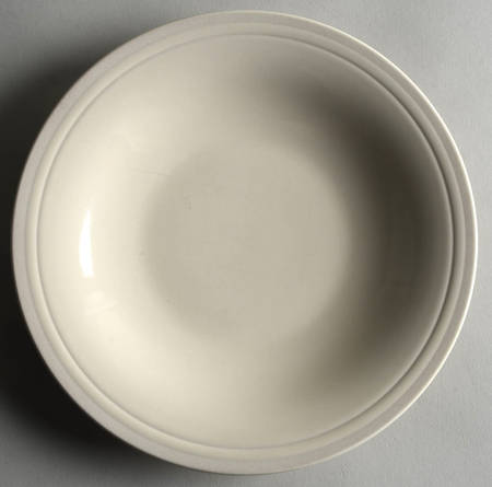 Cream Stripe Salad Plate