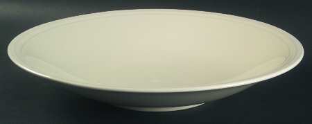 Cream Stripe 12" Deep Round Platter