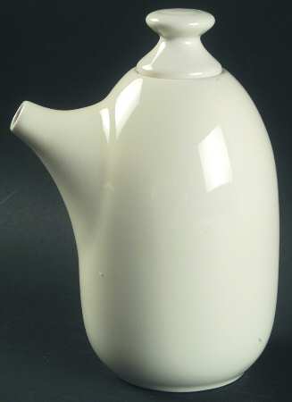 Cream Stripe Creamer & Lid