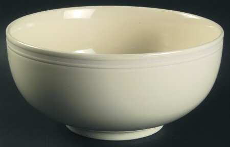 Cream Stripe 8" Round Vegetable Bowl