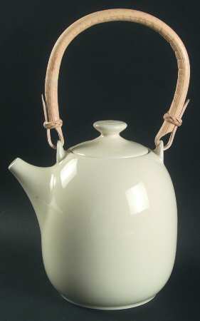 Cream Stripe Teapot & Lid