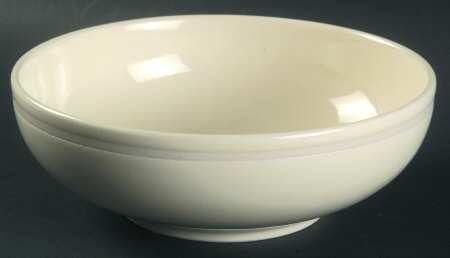 Cream Stripe Coupe Cereal Bowl