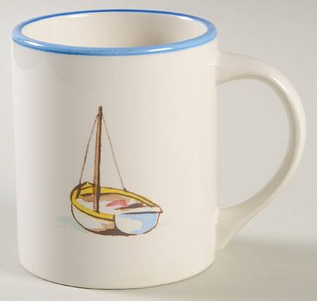 Vineyard Boat Blue Mug