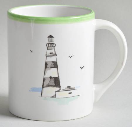 Vineyard Lighthouse Green Mug
