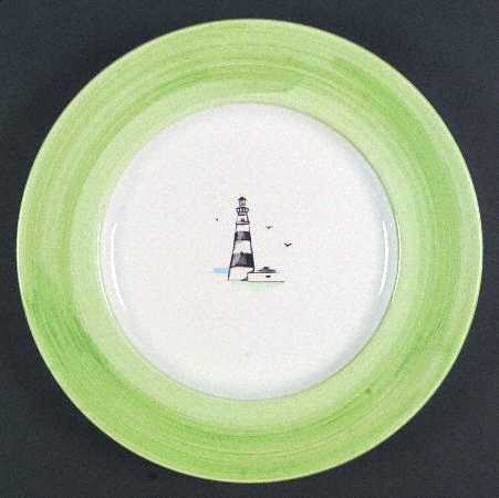 Vineyard Lighthouse Green Service Plate (Charger)