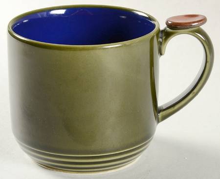 Yo Han Olive Green and Cobalt Blue Mug