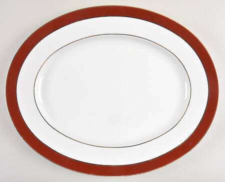 Southport Cabernet with Gold 14" Oval Serving Platter