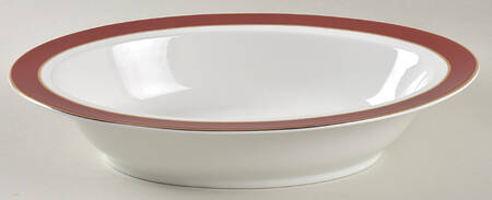Southport Cabernet with Gold 11" Oval Vegetable Bowl
