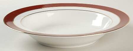 Southport Cabernet with Gold Large Rim Soup Bowl