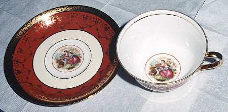 LEM11 Footed Cup & Saucer Set