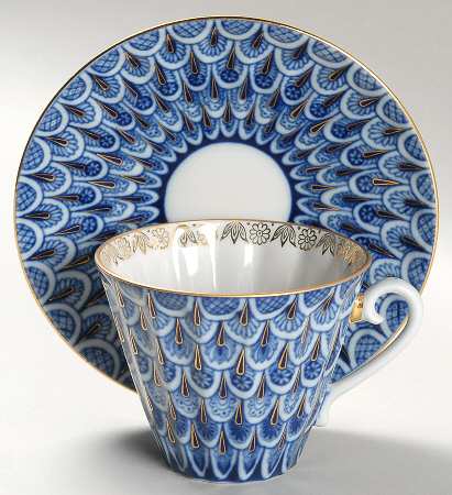 Forget Me Not Flat Cup & Saucer Set