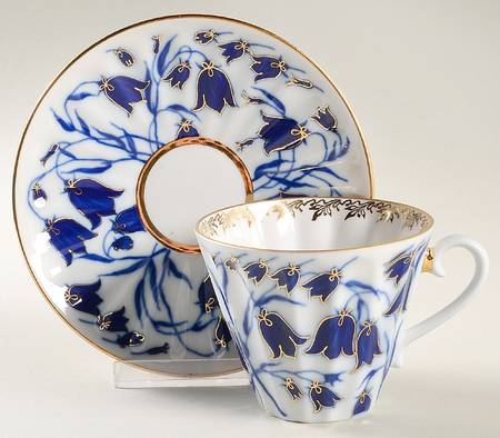Bluebells Flat Cup & Saucer Set